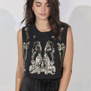 UO Rococo Embellished Muscle Tank